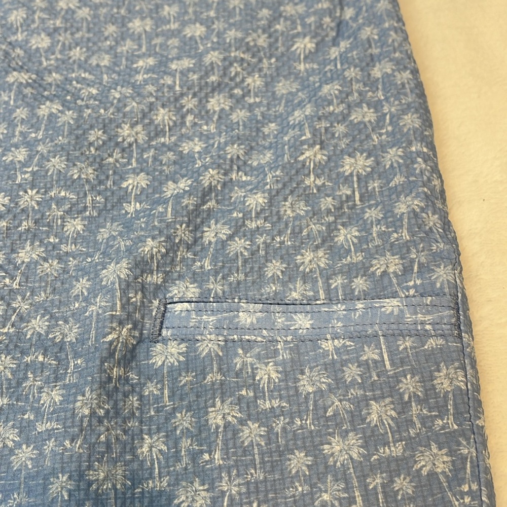 JACK NICKLAUS MENS SIZE 36 Blue Palm Tree Print Shorts - Picture 4 of 8